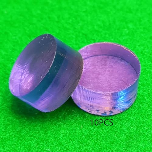 10 Pieces Break Jump Clear Cue Tip Billiard Pool Cue Tip Hard Professional Replacement for Player Billiard Beginners Snooker - color: Purple