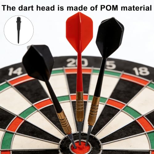 300pcs 2BA Thread Soft Tip Dart Points, Black Plastic Replacement Dart Tips for Dart Board Easy Install Dartboards Accessories
