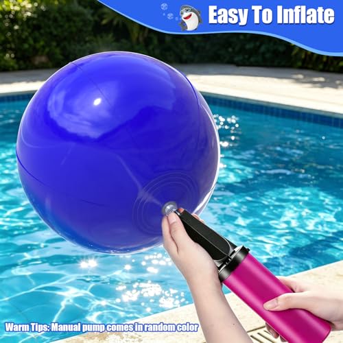 Shark Pool Toys Games Set, 2-in-1 Giant Inflatable Tic Tac Toe Float Game & Ring Toss Game with 10 Balls & 6 Rings, Outdoor Summer Fun Beach Yard Swimming Pool Games for Adults Teens Kids 6+ - style: Shark