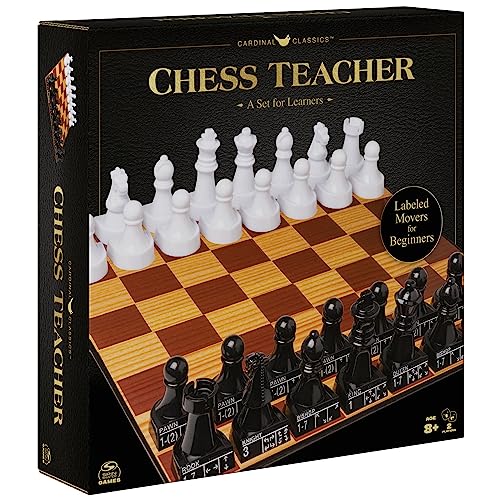 Spin Master Games, Cardinal Classics Chess Teacher, Learn to Play Strategy Board Games for Beginners, Chess Sets for Adults, 2 Players, for Ages 8 & Up - size: 1, style: Chess Teacher