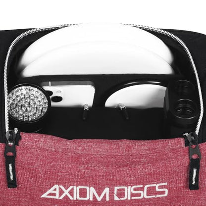 Axiom Discs Voyager Lite Backpack Disc Golf Bag (Choose Your Favorite Color) - color: Heather Red, style: V2