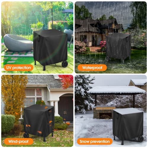 Outdoor Prep Table Cover for Inkmin Double-Shelf Movable Dining Cart Table, Patio Bar Cart Cover, Waterproof Outdoor Grill Cart Covers Pizza Oven Covers - 27 x 22 x 30 Inch - size: 27" x 22" x 30"