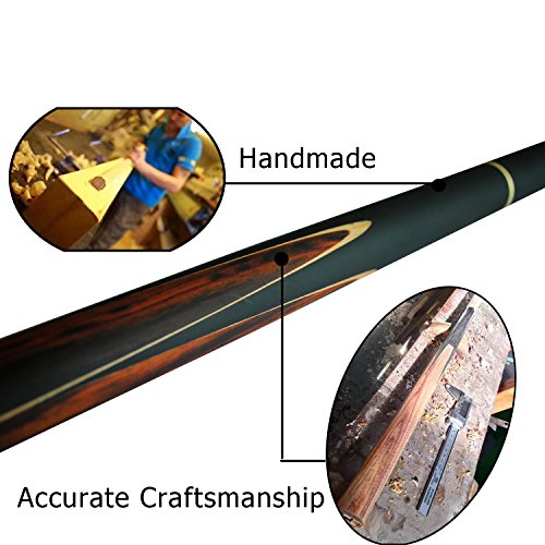57" 3/4 Jointed Billiard/Pool/Snooker Cue Set 5 Face-Spliced Ash Shaft with A Leather Cue Case - color: T3SC08