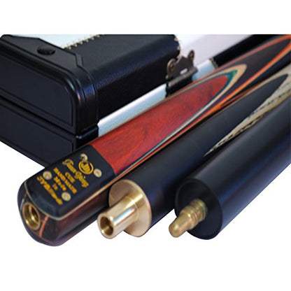 57" 3/4 Jointed Billiard/Pool/Snooker Cue Set 5 Face-Spliced Ash Shaft with A Leather Cue Case - color: SK05