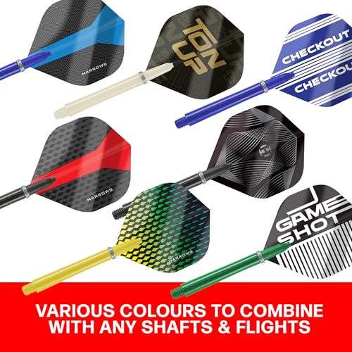 Harrows 210pc Darts Accessories Set - Amazing Bundle Includes Dart Stems, Dart Flights, Dart Rings, Dart Sharpener, Dart Tool, Flight Protector, Finger Wax, Practice Rings & Free Checkout Card