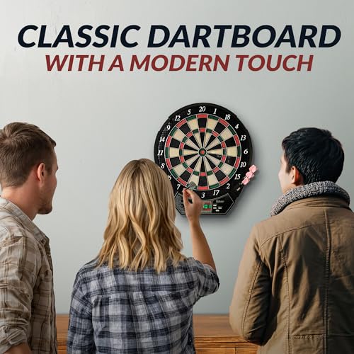 HathawayWinner's Choice 18-in Bristle Dartboard - color: Black/Multi, size: 20.5 inches (W) x 22.75 inches (H)