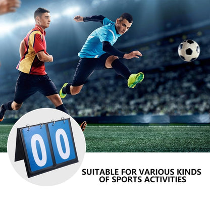 BESPORTBLE Portable Basketball Scoreboard Flipper, Double-Sided Score Keeper for Sports Competitions, Blue PVC, 7.95 X 6.69 X 0.59 Inches