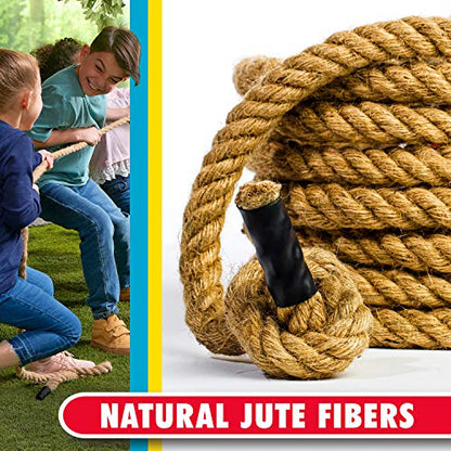 Franklin Field Day Tug of War Rope with Flag for Kids and Adults - Perfect for Team Building - 20ft Long