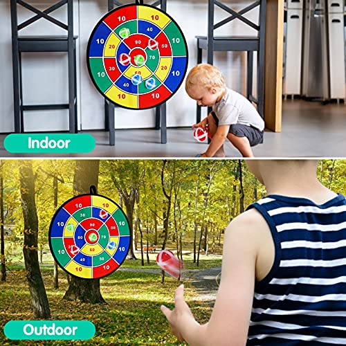 Kids Dart Board Game Set-29 inchs, Board Games with 16 Stick Balls, Summer Indoor Outdoor Toys Games for Kids Ages 4-8, Birthday Party Games Yard Toys for Kids Ages 3 4 5 6 7 8 9 10 11 - style: Dart Board