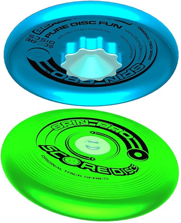Beach & Pool Sports Disc. Throw with Precision! Spin Tricks! Soft and Durable, Waterproof, Floats, Play Anywhere! Spin & Splash Grip - Spin Zones - That's a Disc! Upgrade Your Fun! - color: Blue / Green