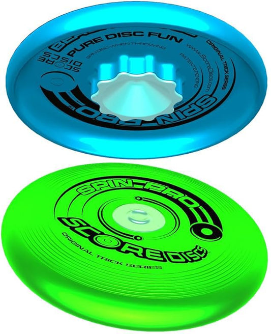 Beach & Pool Sports Disc. Throw with Precision! Spin Tricks! Soft and Durable, Waterproof, Floats, Play Anywhere! Spin & Splash Grip - Spin Zones - That's a Disc! Upgrade Your Fun! - color: Blue / Green