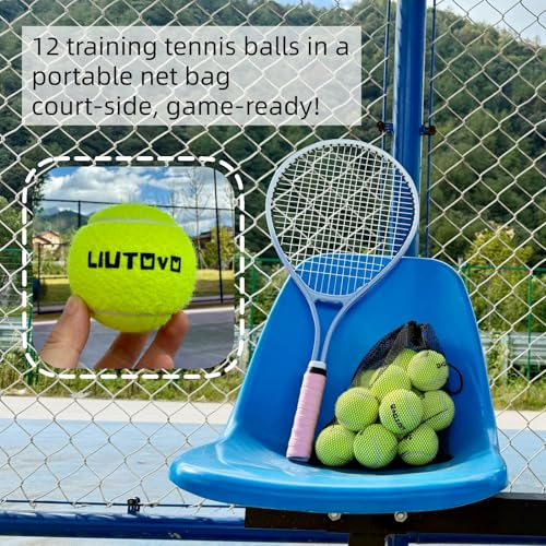 12 Pack Tennis Balls - Come with Mesh Bag for Easy Transport, Good for Beginner Training Tennis Balls Bulk, Practice Balls for Beginner, Pet Dog Playing Balls
