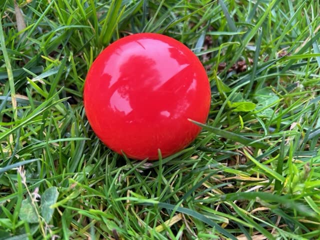 BuyBocceBalls Listing - Premium Quality, Official Tournament-Grade Pallino or Pallina for Bocce - Regulation Size 60mm - Red - Use with 100, 107 or 110+mm Bocce Balls