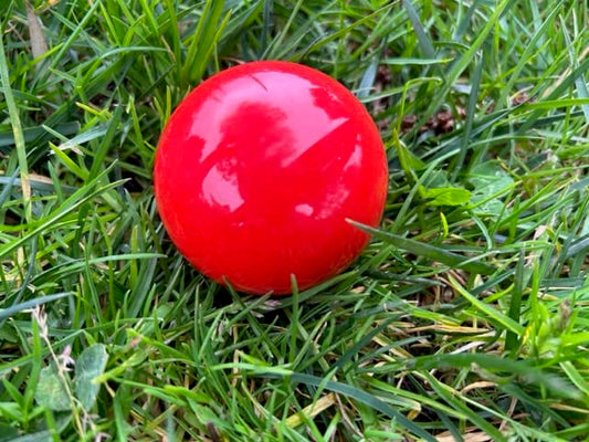 BuyBocceBalls Listing - Premium Quality, Official Tournament-Grade Pallino or Pallina for Bocce - Regulation Size 60mm - Red - Use with 100, 107 or 110+mm Bocce Balls