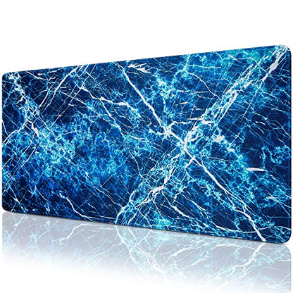 Canjoy Gaming Mouse Pad, Large Extended Mouse Pad Big Computer Mousepad for Home Office Gaming Work 31.5x15.7inch - color: Dark Blue Marble