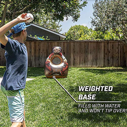 GoSports Inflataman Baseball Toss Challenge - Inflatable Catcher Strike Zone Pitching Game