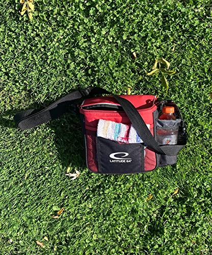 D·D DYNAMIC DISCS Latitude 64 Slim Disc Golf Bag | Introductory Disc Golf Bag | Great for Beginners and Casual Disc Golf Rounds | Lightweight and Durable Frisbee Golf Bag | 8-10 Disc Capacity - color: Red
