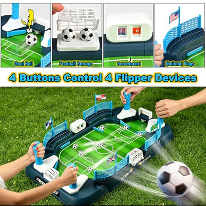 Mini Foosball Table Game for Kids - Soccer Board Game Toy for Boys Girls Ages 3-12, Interactive Tabletop Football Pinball Game & Finger Soccer Game, Indoor Family Party Sports Gift for Birthday