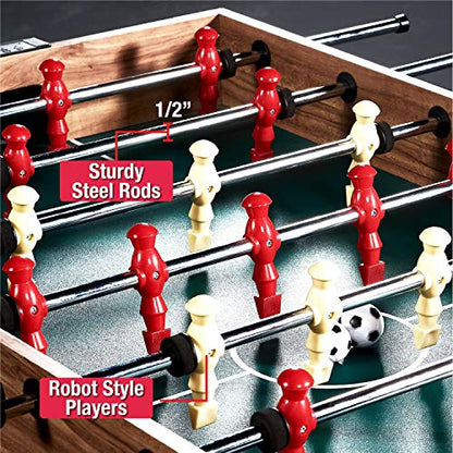 Quick Assembly and Play 48 Inch 3-in-1 Combo Game Table, 3 Games with Billiards, Hockey and Foosball, Accessories Included