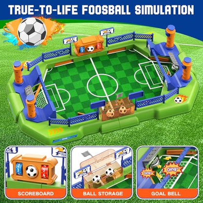 Mini Foosball Table for Kids, Portable Tabletop Soccer Board Game