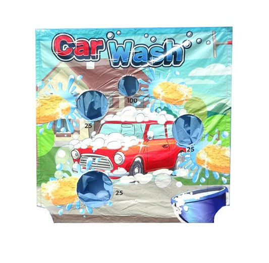 TentandTable Replacement Air Frame Game Panel | Ball and Bean Bag Toss Panel with Net | Use with Air Frame Game | for Backyards, Carnivals, Schools, Birthday Parties - color: Car Wash