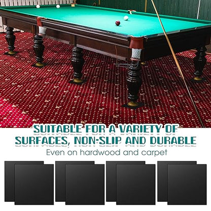 Haull 50 Pcs Billiard Pool Table Leg Shims 3" Diameter Rubber Pool Table Leveler kit Shims Foot Pads(Square,0.06 Inch Thick) - color: Square, size: 0.06 Inch Thick