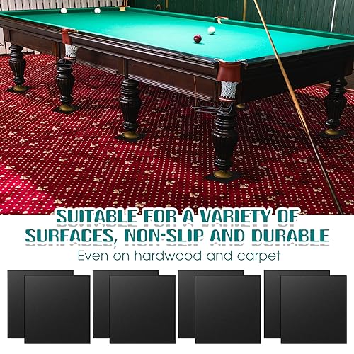 Haull 50 Pcs Billiard Pool Table Leg Shims 3" Diameter Rubber Pool Table Leveler kit Shims Foot Pads(Square,0.06 Inch Thick) - color: Square, size: 0.06 Inch Thick