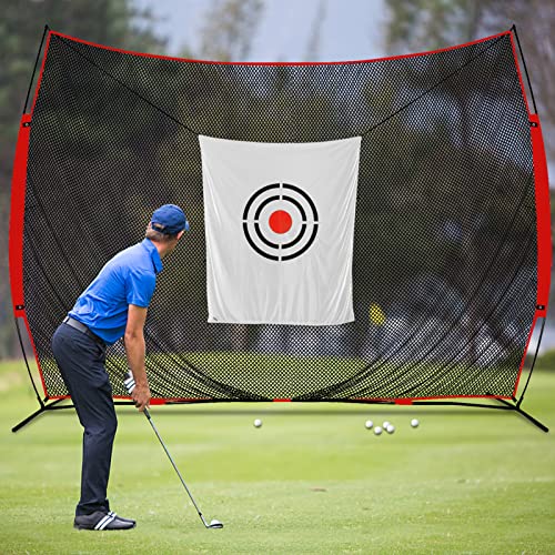 Golf Target Hitting Cloth - 6 X 5 FT White Fast Setup Sturdy Practice Trainers Basement Yard for Golfers Adults Players Teens Gifts