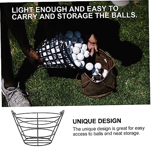 Golf Ball Retrieval Basket Metal Storage Container for Outdoor Practice Sturdy Wire Ball Carrying Holder for Golf Courses and Sports Enthusiasts