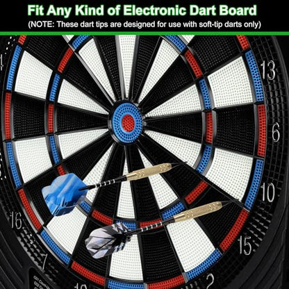 PATIKIL Soft Tip Darts Set Darts Plastic Tip - 12 Pcs 18 Gram with Tip Plastic Darts 100 Extra Dart Tips 30 Dart Flights with Plastic Dart Case for Electronic Dartboard