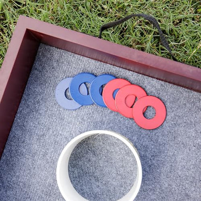 Triumph Premium Washer Toss Game - Includes 2 Felt-Lined Washer Boxes and Steel Washers