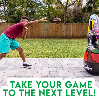 Franklin Sports Kids Football Target Toss Game - Inflatable Throwing Target Toy with Soft Mini Footballs - Fun Kids Sports Game - style: Football Target