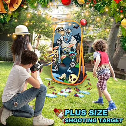 Quanquer Toy Foam Blasters Shooting Practice Target Compatible with Nerf Toy Blasters - Zombie Shooting Target Game with Net - Ideal Shooting Games Toy Gift for Boys Girls Indoor Outdoor Activity