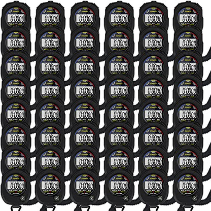 Multi-Function Electronic Digital Sport Stopwatch Timer, Large Display with Date Time and Alarm Function,Suitable for Sports Coaches Fitness Coaches and Referees (48 Pack) - style: 48 pack