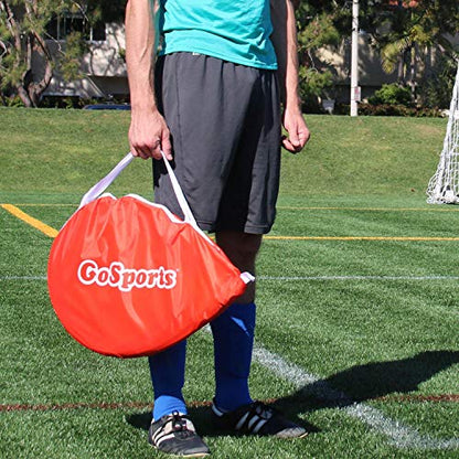 GoSports Portable Pop-Up Soccer Goals for Backyard - Kids & Adults - Set of Two Nets with Agility Training Cones and Carrying Case - size: 2.5 ft Round