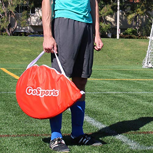GoSports Portable Pop-Up Soccer Goals for Backyard - Kids & Adults - Set of Two Nets with Agility Training Cones and Carrying Case - size: 6 ft Round