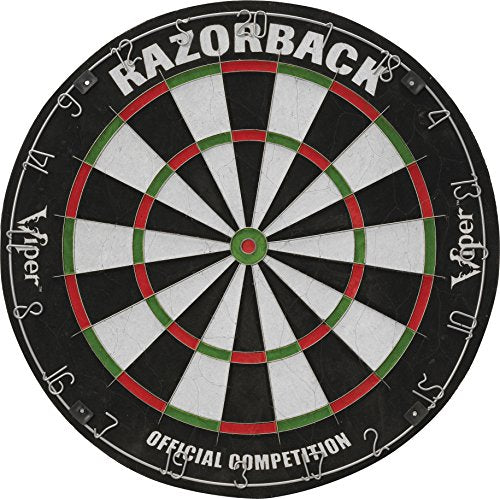 Viper Razorback WDF Accredited, Official Competition Bristle Steel Tip Dartboard Set with Staple-Free Razor Thin Spider Wire Self-Healing