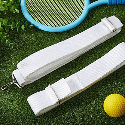 2 Pack Tennis Net Center Strap with Stainless Steel Buckle, Court Anchor Strap for Tournament Training
