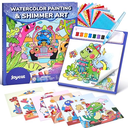 JoyCat Paint with Water Coloring Books, Art & Craft Activity, No Mess Art for Kids Ages 4-8, Craft Kits & Supplies, DIY Creative Activity, Gifts for Girls & Boys (Dinosaurs) - style: Dinosaurs