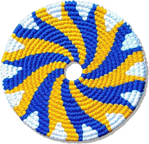Buena Onda Indoor Flying Disc - 7'' Flexible Sport Disc for Indoor and Outdoor Play - Amazing Handmade Quality from Guatamala - Pocket Discs are Played in Over 20 Family Fun Games - style: The Hazy Dazy