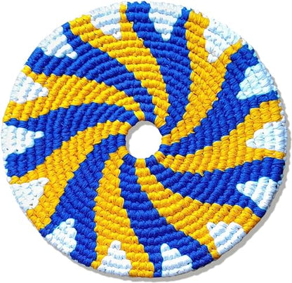 Buena Onda Indoor Flying Disc - 7'' Flexible Sport Disc for Indoor and Outdoor Play - Amazing Handmade Quality from Guatamala - Pocket Discs are Played in Over 20 Family Fun Games - style: The Hazy Dazy