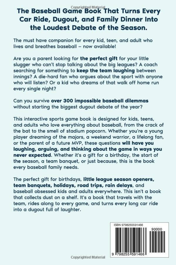 Baseball Would You Rather?: 300+ Baseball Questions & Hilarious Challenges for Kids, Teens & Adults | The Ultimate Sports Game Book | Perfect Gift for Young Players & Die-Hard Fans