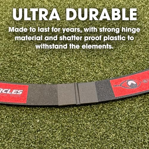 EyeLine Golf Target Circle as Training Aid – Ideal for Chipping and Pitching – Super Thin with Foldable Configurations. Bright Color Markings Easy Sighting. Made in USA - color: Target Holes