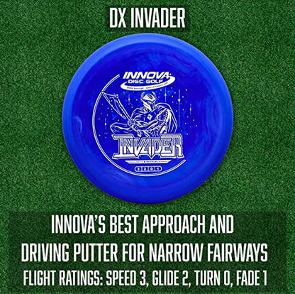 Innova Disc Golf Set 5 Disc Set Includes Disc Golf Driver, Mid-Range,Disc Golf Putter - Innova Star Destroyer, DX Dragon, Disc Golf Discs, Frisbee Golf Discs Set, PDGA Approved Colors Will Vary