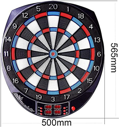 Electronic Dart Board, Lightweight Electronic Dartboard with LCD Scoring Displays, Double Protection Mesh Outer Ring Dartboard 16-Player Scoring and 27 Games with 243 Variations for Pub/Office