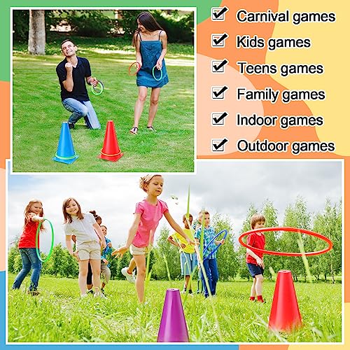 Wettarn 70 Pcs Field Day Game Set Potato Sack Race Bags for Teens Adult Egg Spoon Bean Bags Ring Toss 3 Legged Relay Race Tug of War Rope Carnival Outdoor Games