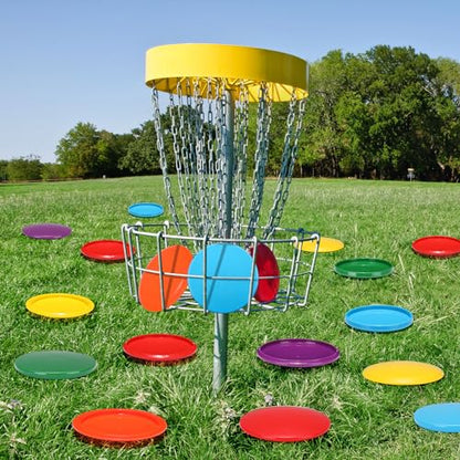 Poen 30 Pack Disc Golf Discs Set Including Putter, Mid Range, Driver Plastic Golf Flying Disc for Starter Beginner, 6 Colors