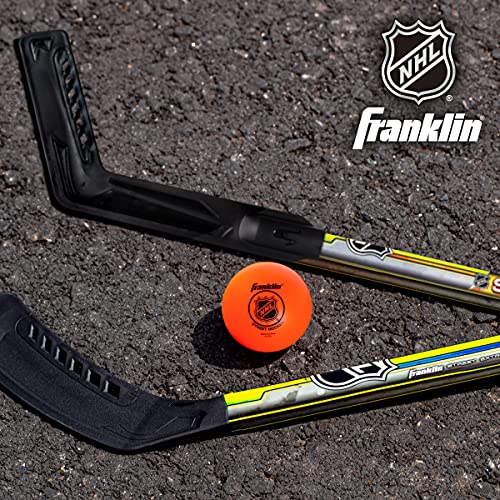 Franklin Sports NHL Kids Street Hockey Stick Set - Includes (2) Youth Street Hockey Sticks + (1) Outdoor Roller Hockey Ball - Perfect Hockey Starter Set for Kids - style: NHL Street Hockey Starter Set - Goalie/Player Stick