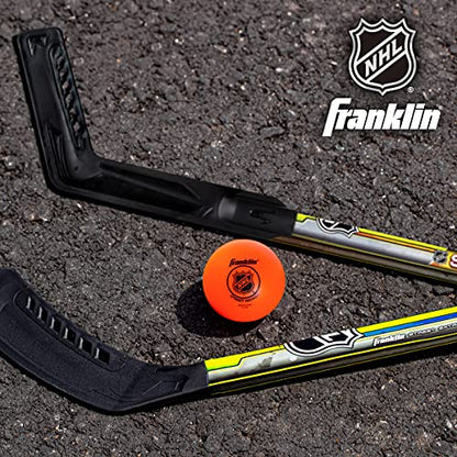 Franklin Sports NHL Kids Street Hockey Stick Set - Includes (2) Youth Street Hockey Sticks + (1) Outdoor Roller Hockey Ball - Perfect Hockey Starter Set for Kids - style: NHL Street Hockey Starter Set - Goalie/Player Stick