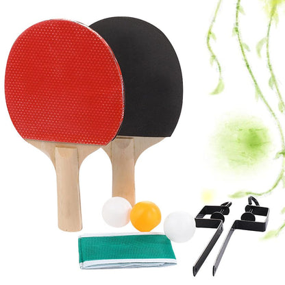 Kisangel Table Tennis Racket and Net Set for Training Outdoor Use Wooden Metal Plastic Materials Space-Saving Sports Pong Paddle Kit for Personal Practice and Family Interaction